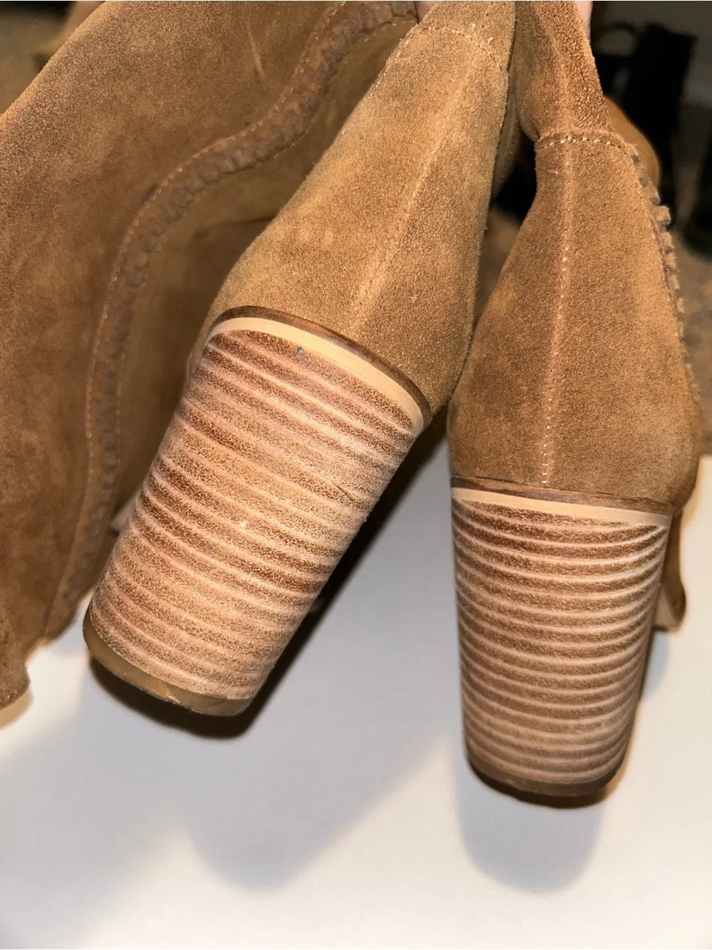 Steve Madden Women's Tan Suede Knee-High Block Heel Boots